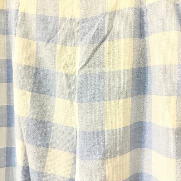 Medium Forever 21 High-Rise Plaid Wide Leg Pants, Blue & White Plaid - Picture 3 of 4